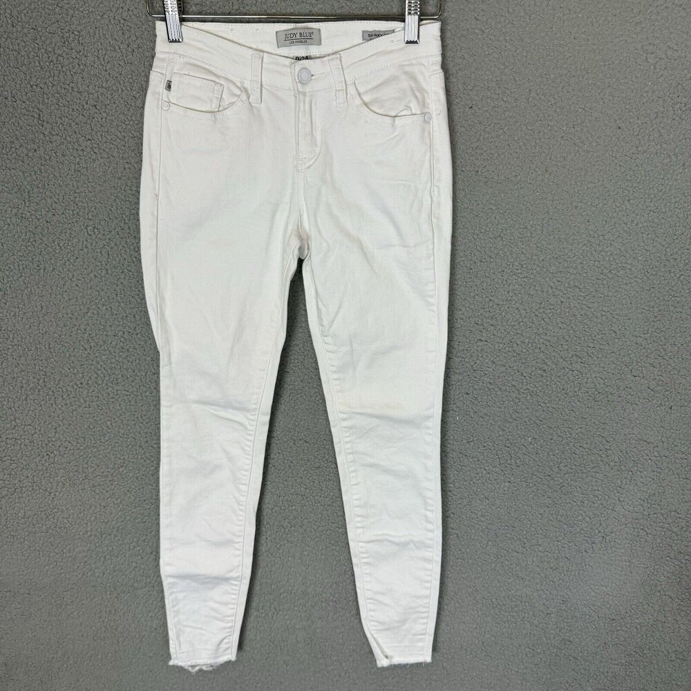 Judy Blue Jeans Womens 0/24 White Denim Skinny Fit Stretch